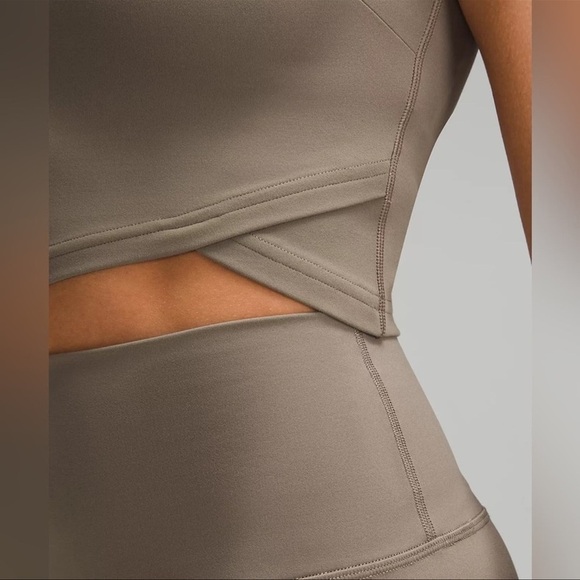 LULULEMON align asymmetrical one shoulder tank top taupe Nomad 10 - Picture 2 of 6